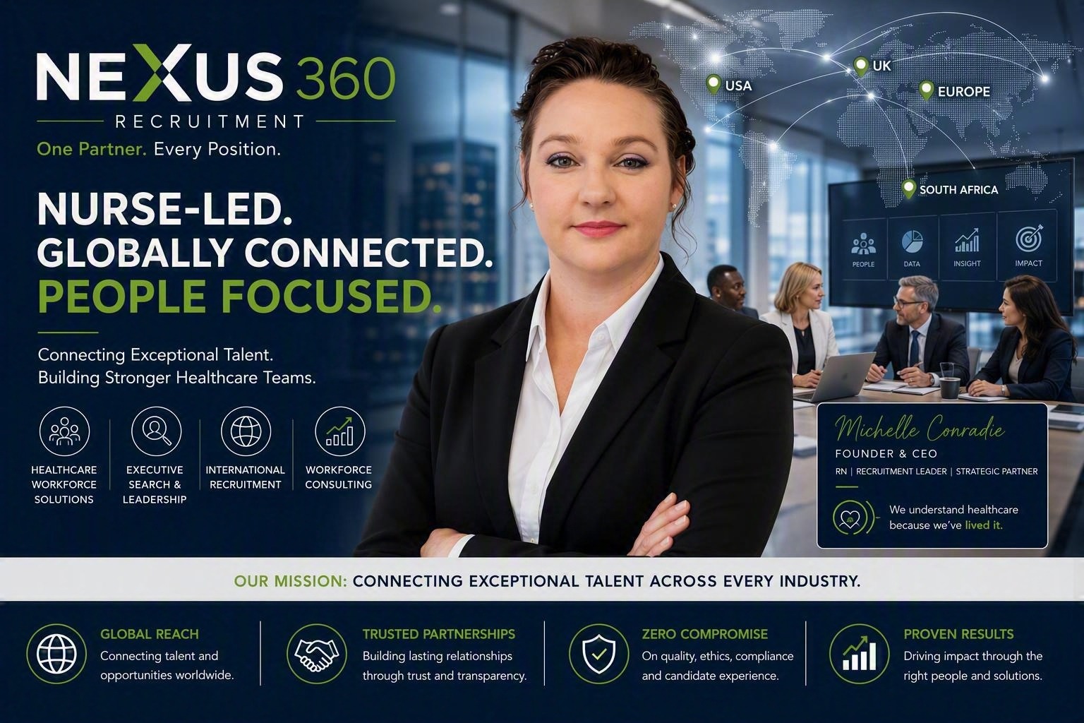 Michelle Conradie, Founder and CEO of Nexus360 Recruitment